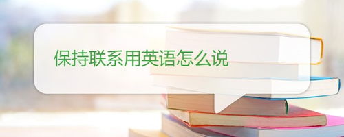保持联系英文