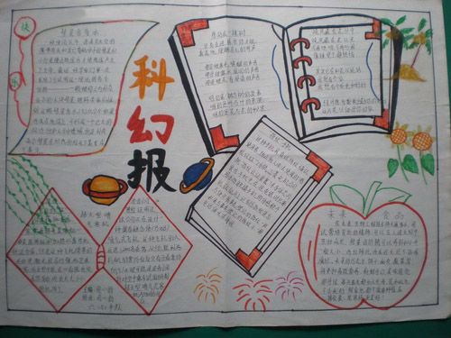 科幻手抄报4k纸简单漂亮，科幻手抄报模板