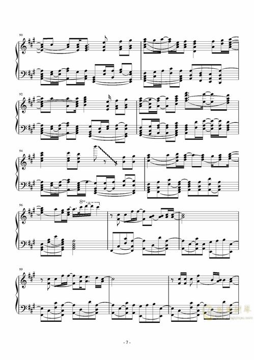 平凡之路钢琴谱c大调，平凡之路钢琴谱五线谱