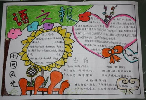 四年级语文手抄报大全简单又漂亮 模板，四年级语文手抄报大全1、2单元