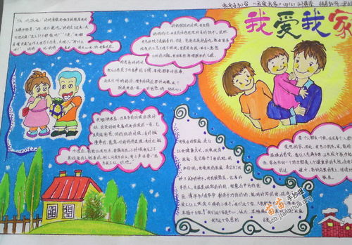 我爱我家手抄报怎么画